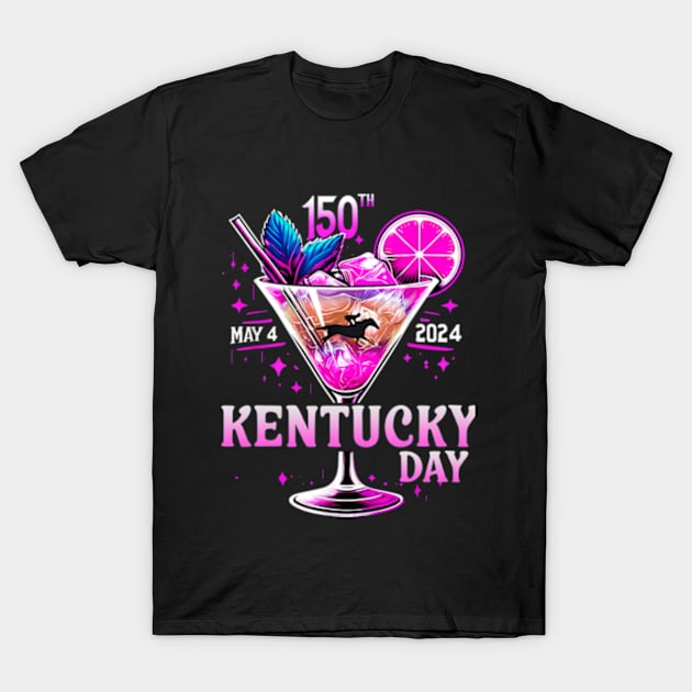 Derby kentucky  150th Derby Day 2024 Horse Racing Fascinator T-Shirt by CoolFuture